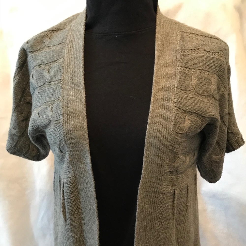 Grey cable knit sweater